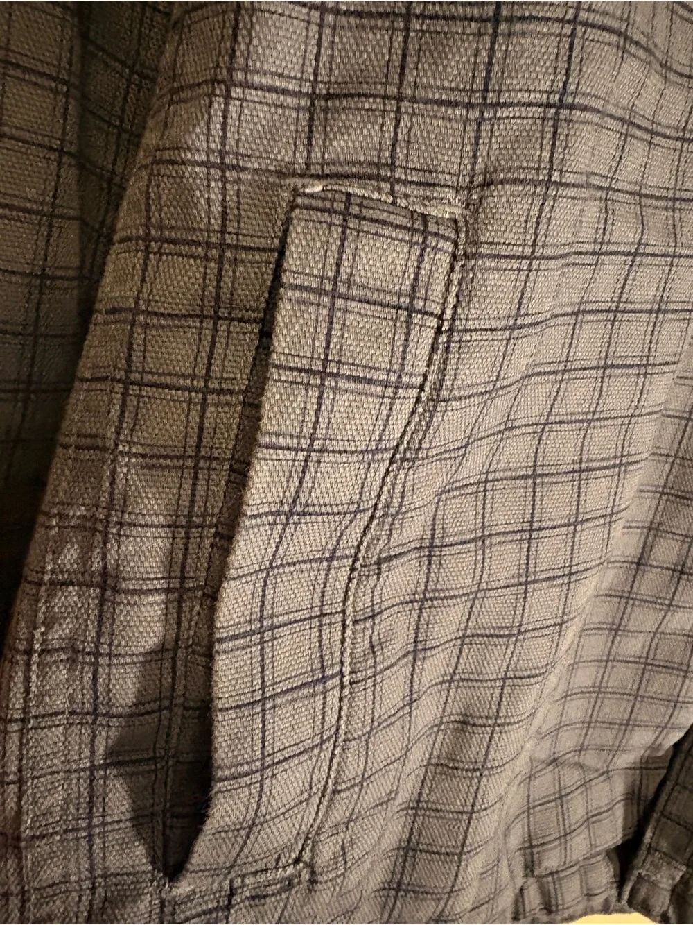 Duluth Trading Co Men's Blue Plaid Button-Up Shirt jacket